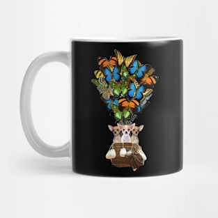 Chihuahua Dog Butterfly Hot Air Balloon Mug